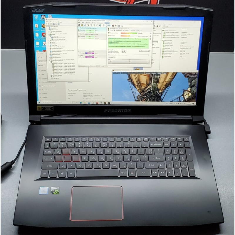 Ноутбук Acer Predator Helios 300 PH317-51 (i7-7700HQ, GTX 1060 6Gb, 8+8Gb, 256Gb+1Tb)