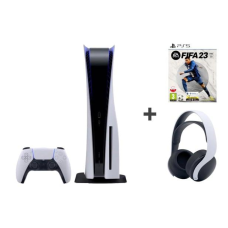 Sony PlayStation 5 (PS5) + FIFA 23 + Pulse 3D White