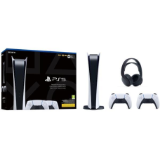 Sony PlayStation 5 (PS5) + навушники PULSE 3D (чорні) + PS5 Dualsense Bl