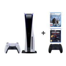 Sony PlayStation 5  (PS5) + GoW Ragnarok + Spider Man + PS5 Dualsense Bl