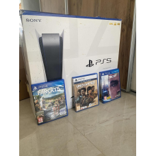 Sony PlayStation 5 (PS5) з дисководом, вжівана + 3 диска !