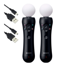КОНТРОЛЕРИ БЕЗДРОТОВИЙ SONY PLAYSTATION 4 MOVE 2ШТ BLACK Б/У