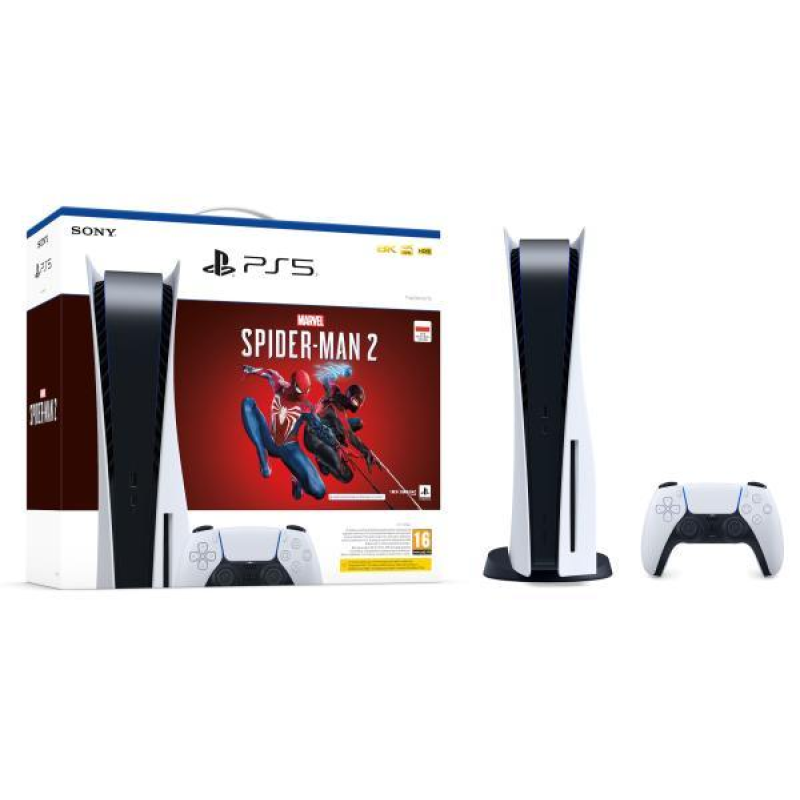 Ігрова приставка PS5 PlayStation 5 з приводом + Marvel“s Spider-Man 2