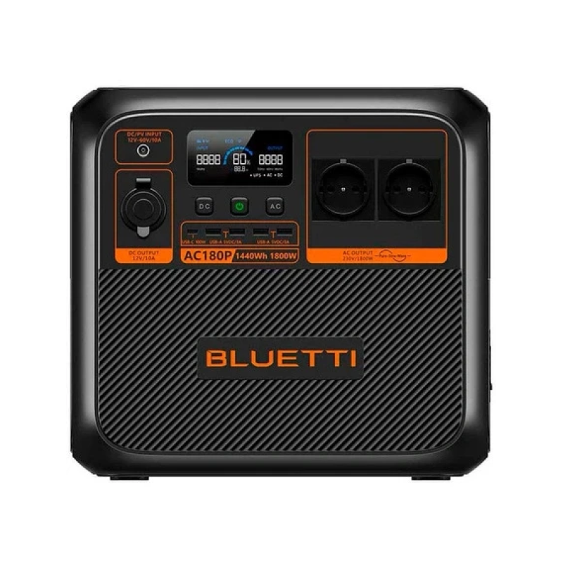 Зарядна станція Bluetti AC180P, 1800 Вт, 1440 Вт*год (електростанція для дому, ДЖБ, UPS)