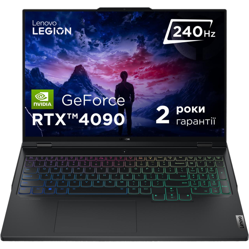 Ноутбук ігровий Lenovo Legion Pro 7 - 240Hz 16“ IPS, i9-14900HX, 32GB, 2TB SSD, RTX4090