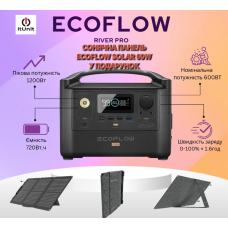 Зарядна станція EcoFlow RIVER Pro Refurbished + Сонячна панель EcoFlow 60 Вт Solar Panel